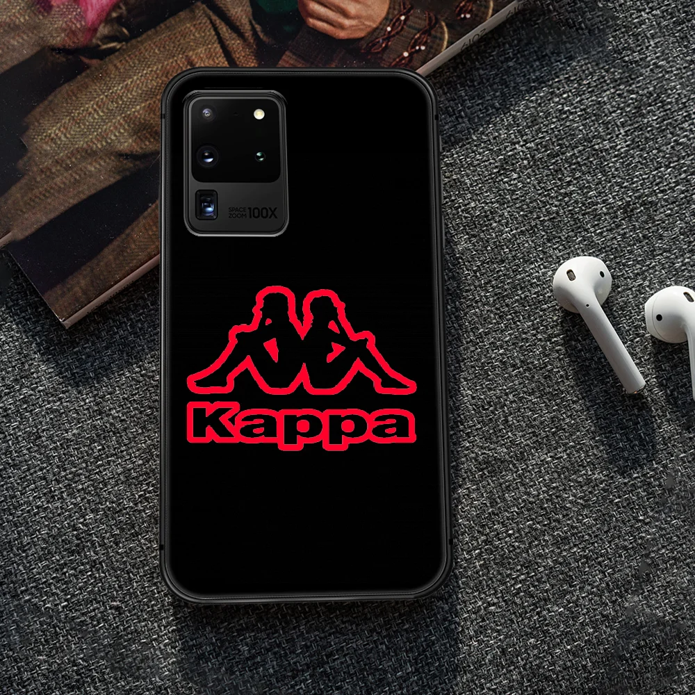 

Italian sports brand kappa Phone Case Cover Hull For Samsung Galaxy S 6 7 8 9 10 e 20 edge uitra Note 8 9 10 plus black Bumper