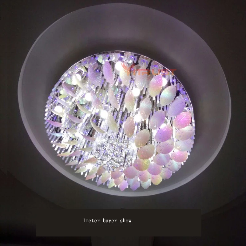Modern Ceiling Lamps Round Crystal Lights LED Lamparas de techo Luces Home Lighting Fixture Romantic | Лампы и освещение