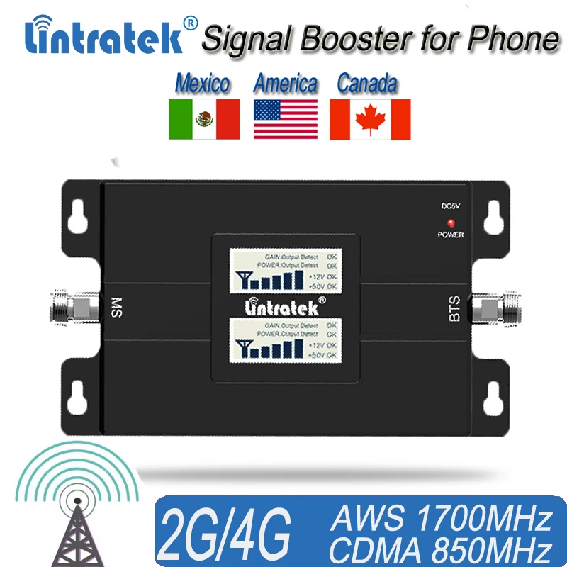 Повторитель сигнала домашнего использования 2G 4G 850 МГц 1700/2100 усилитель UMTS для США