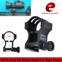 element airsoft tactical mk18 comp mount ring 30mm sight scope mount hunting picatinny adapter for m2m3 softair torch basemount