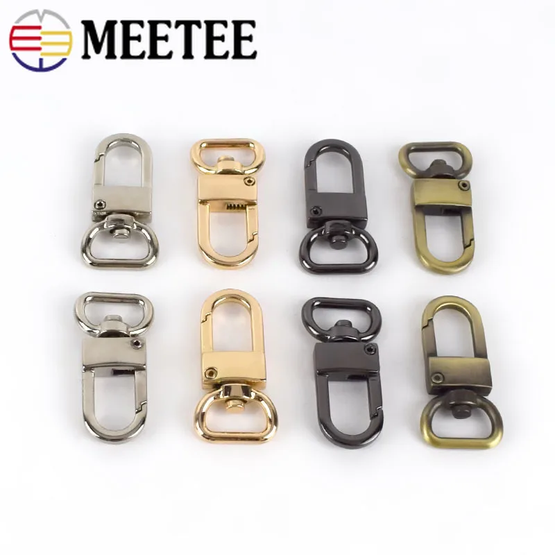 Сумки для сумки 5/10 шт. 12 мм с металлической пряжкой брелок ключей поворотные