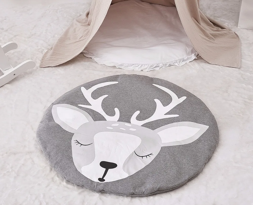 Игровой коврик с круглым львом Кроликом единорогом коалой игровой детское