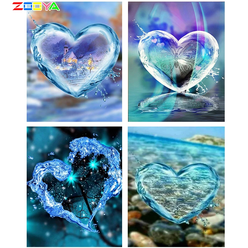 

Zooya Full Square/Round Diamond Painting Heart 5D Diy Diamond Embroidery Diamond Mosaic Landscape Kit Decoration Home Gift JM139