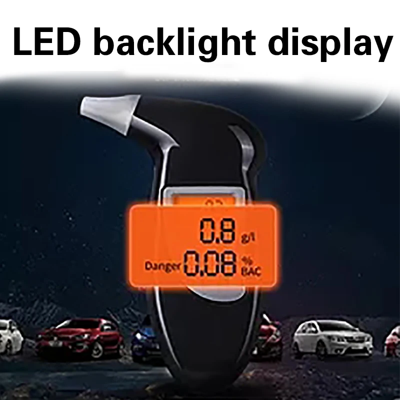

LED Digital Alcohol Tester Analyzer Breathalyzer Breath Alcohol Tester Alcohol Breathalyser 11 Mouthpieces