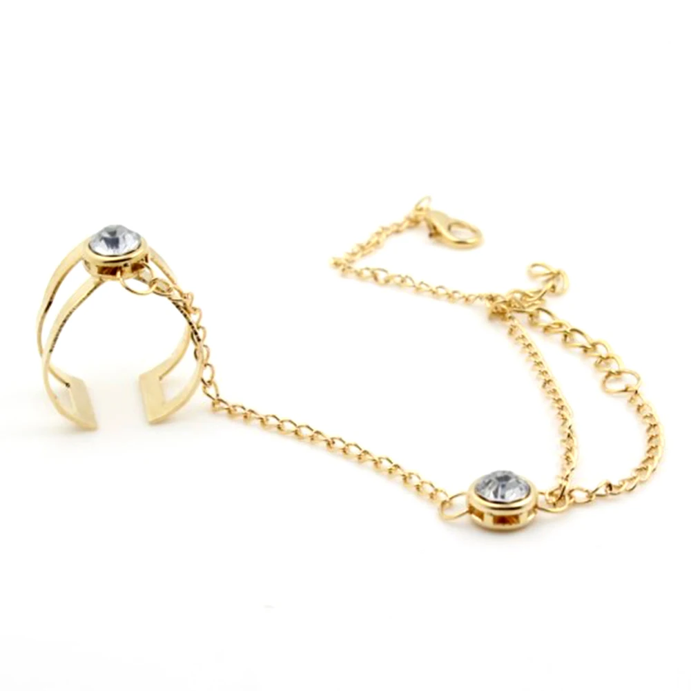 

Out Geometric Durable Fashion Accessories Jewelry Party Finger Siamese Rhinestone Festival Women Bracelet