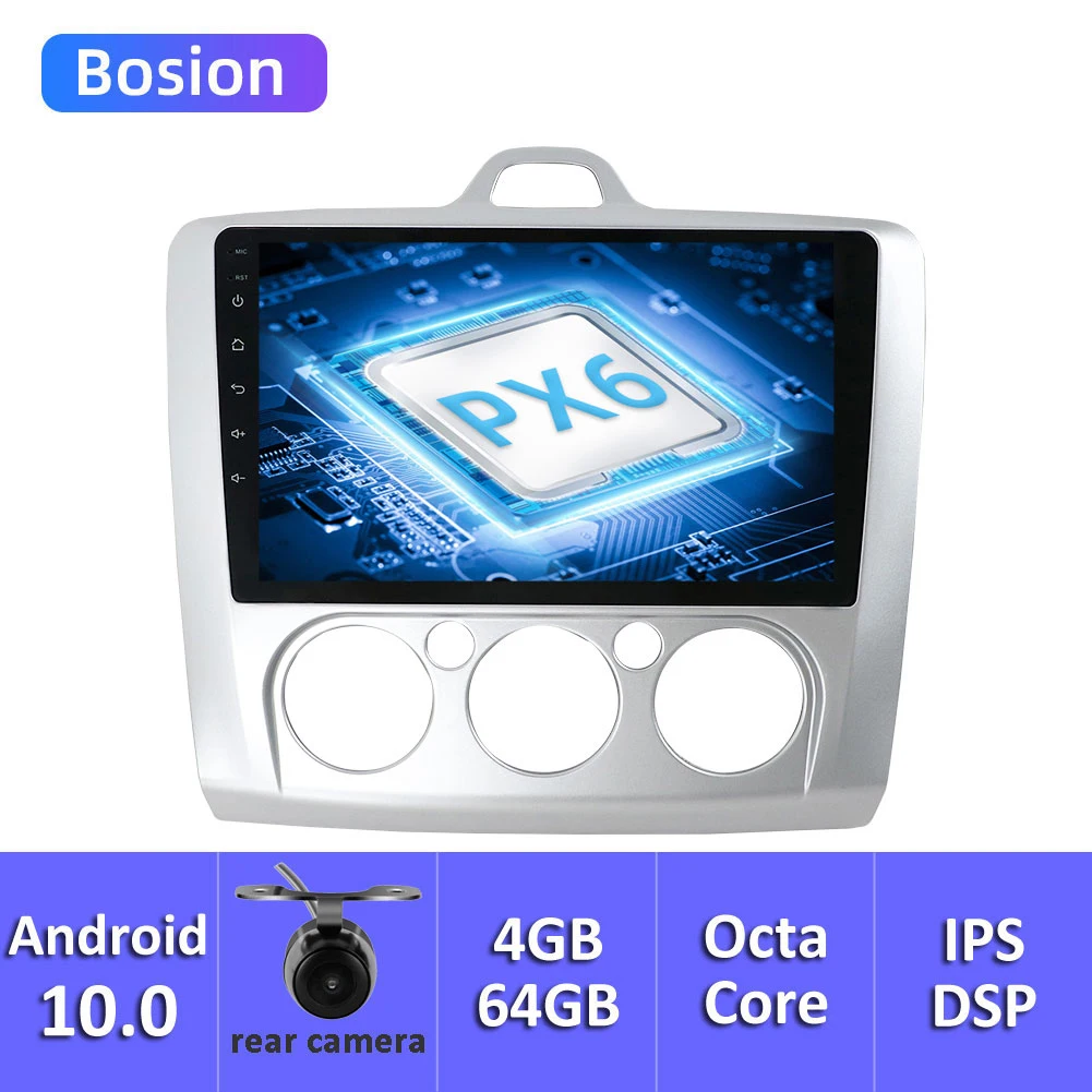 Bosion Android 10 0 автомобильный радиоплеер GPS навигатор для ford focus 2004 2010 2 3 Mk2/Mk3 головное