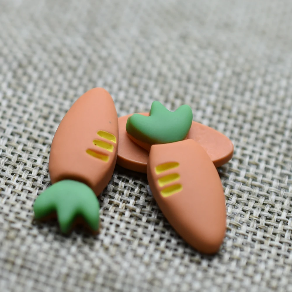 

100 шт./лот полимерная Морковка с плоской задней стороной 25 мм Смешанные поделки «сделай сам» домашние украшения