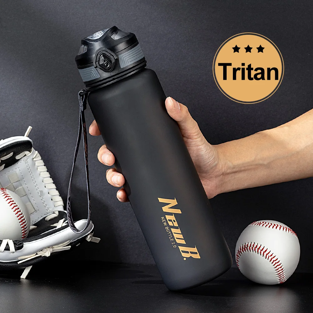 

Спортивная бутылка для воды Tritan для фитнеса, велоспорта, пластиковые бутылки для воды 1000 мл 650 мл, чайник большой емкости с веревкой