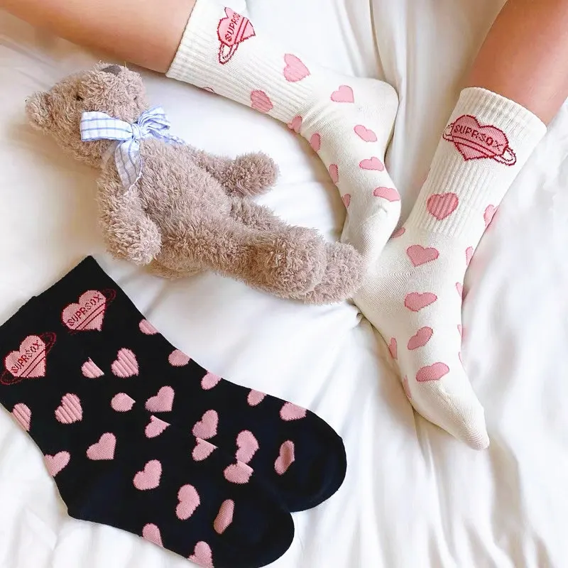 

Tide brand female love socks ins Japanese cute student jk socks Lolita uniform retro medium tube socks