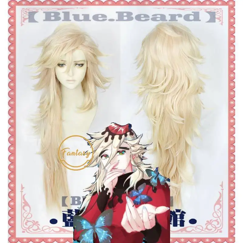 Парик для косплея Douma из синтетических волос Клинок Демон стильный желтый парик