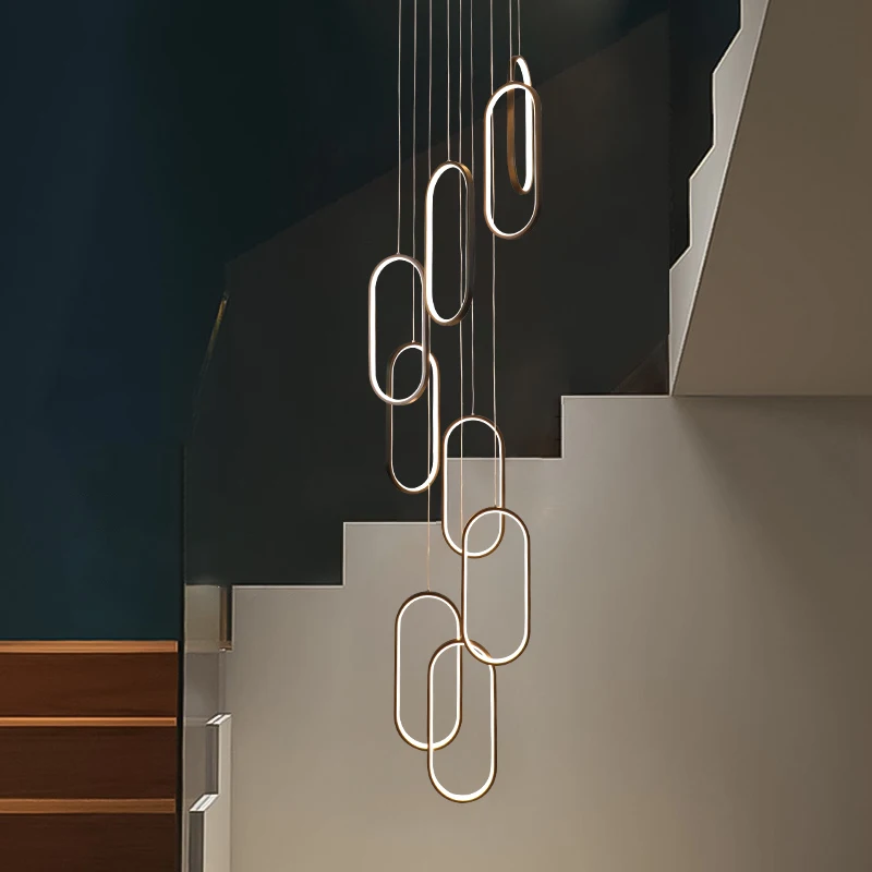 安い モダンなデザインのLEDシーリングライト,屋内照明,装飾シーリングライト,白黒,リビングルーム,ヴィラ,階段に最適です。