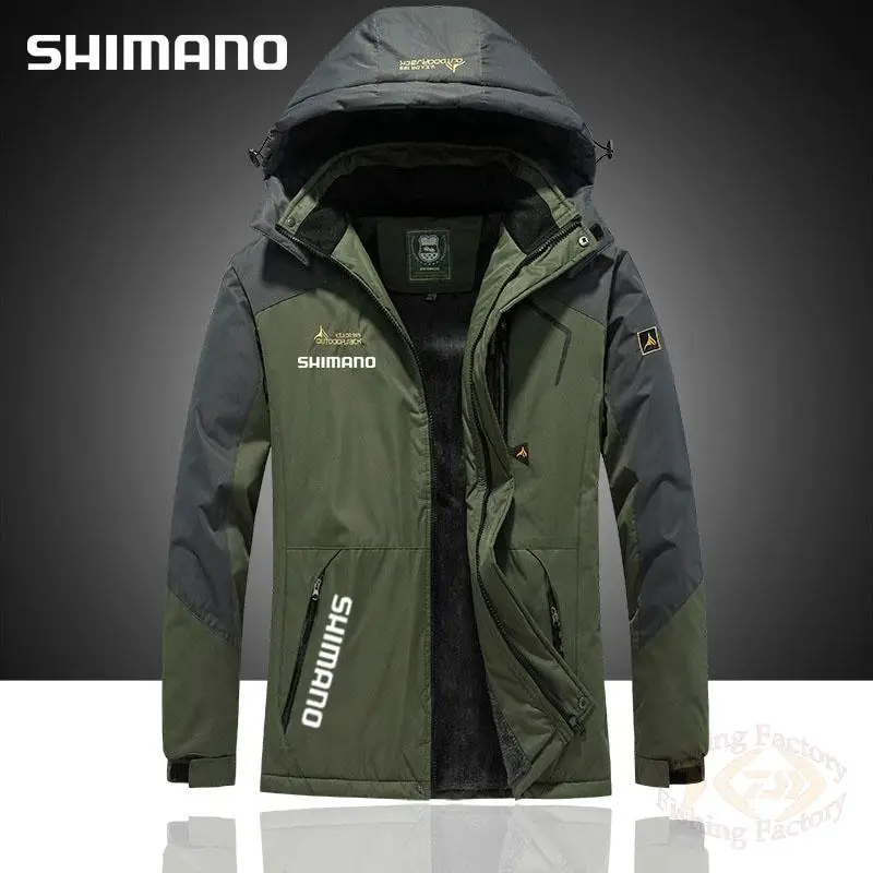 

Autumn Winter Daiwa Fishing Clothing Winter Fishing Jacket Hooded Outdoor Plus Size Removable Keep Warm Breathable Fishing Wear