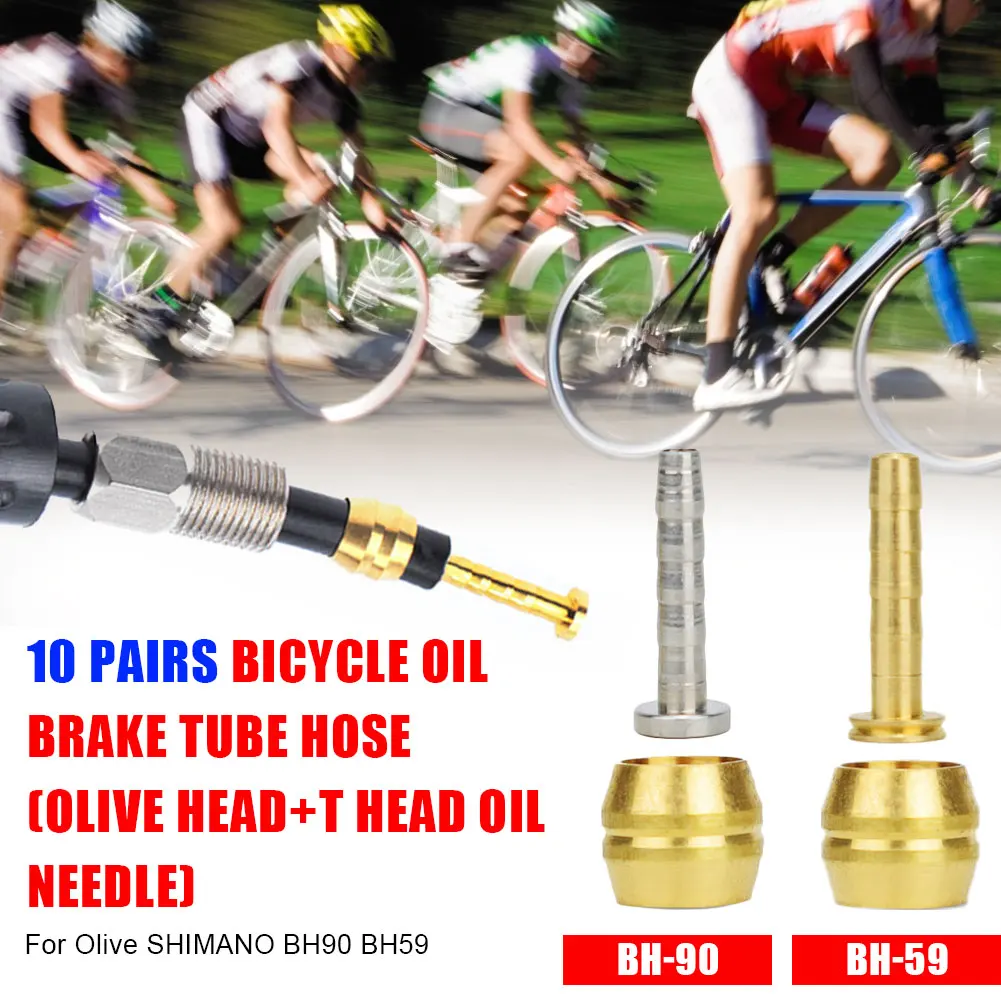 

10 Pairs Bicycle Hydraulic Disc Brake Needle Olive Connector Insert Fit for SHLMANO Mountain Bike BH90 BH59 Oil Pipe Cut Pipe