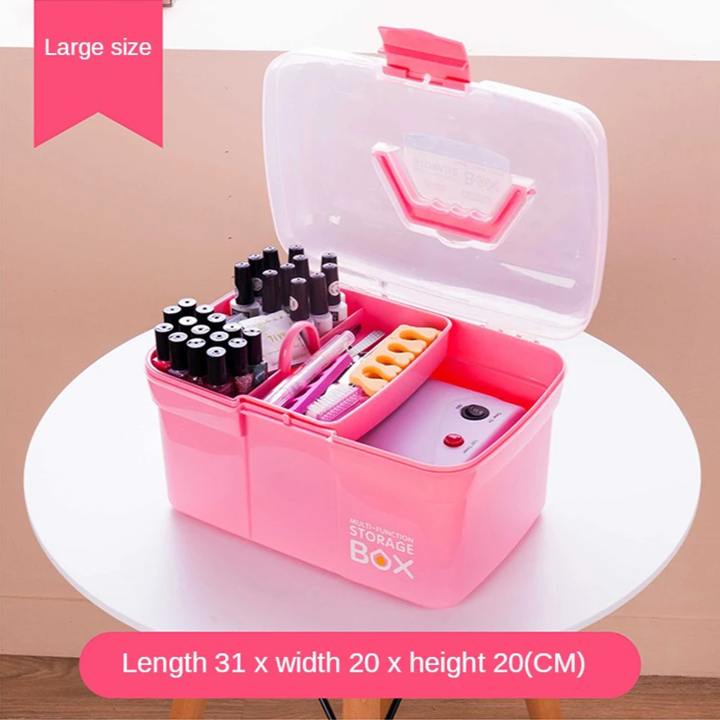 Пластиковый органайзер для маникюра чехол нейл-арта пилочки инструменты