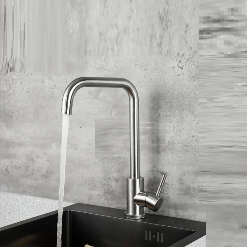 

Смесители для кухни, смеситель для кухни из нержавеющей стали с одной ручкой, смеситель для кухни с одним отверстием, смеситель для раковины...