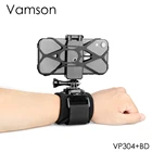 Аксессуары для камеры Vamson для GoPro Hero 10 9 8 7 вращающийся на 360 градусов браслет с зажимом для телефона для iPhone 13 Xiaomi Samsung