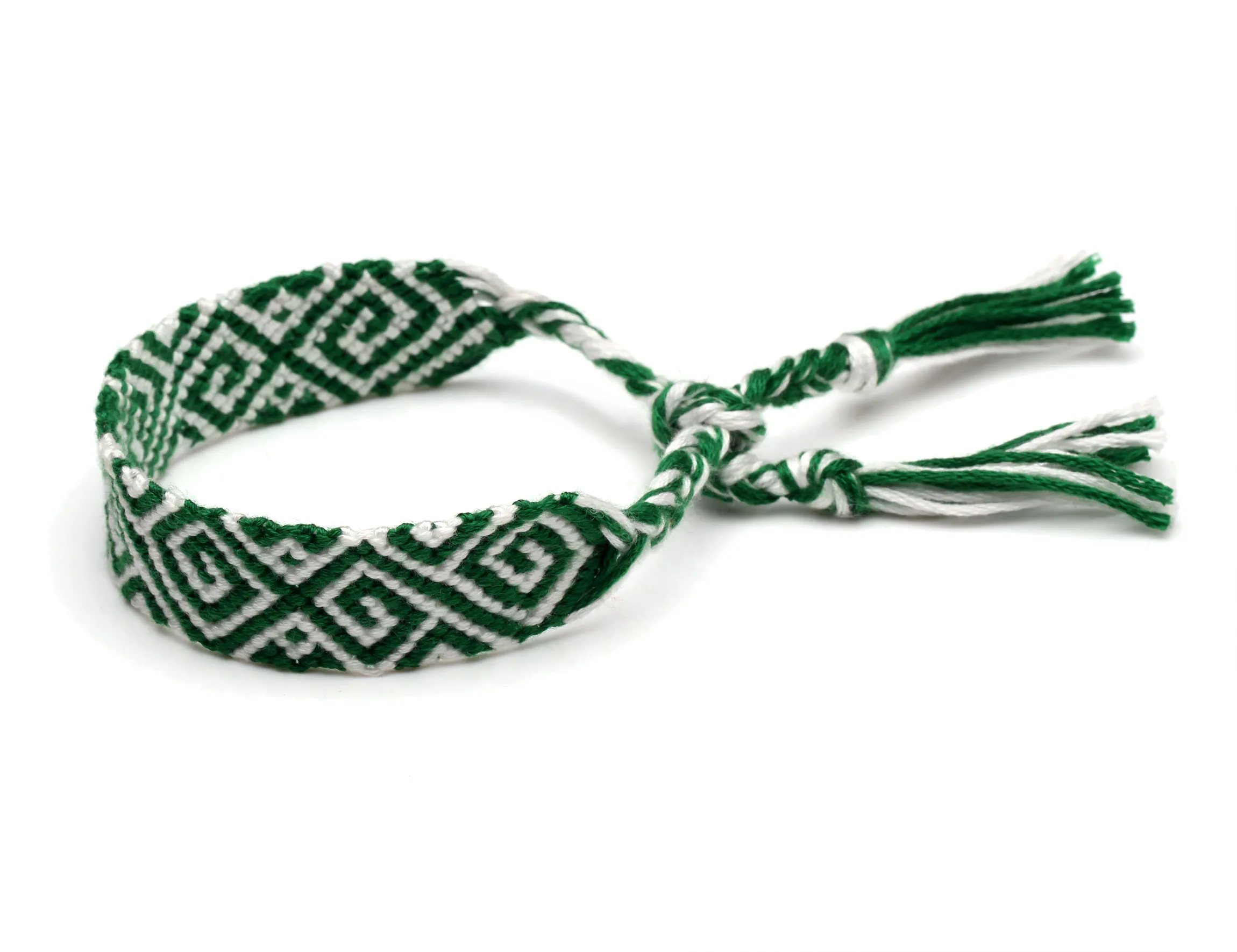 Плетеный браслет дружбы в стиле бохо два цвета греческие волны для женщин и