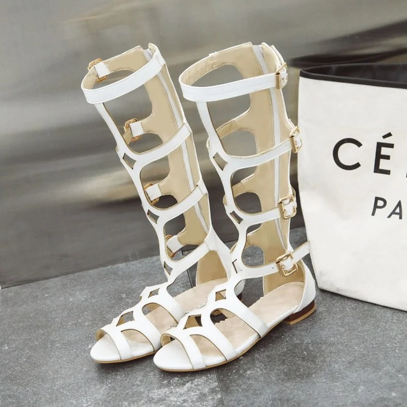 FXYCMMCQ 2021 Women's Summer Roman Flat Open-toe Sandals Simple and Comfortable 362-8