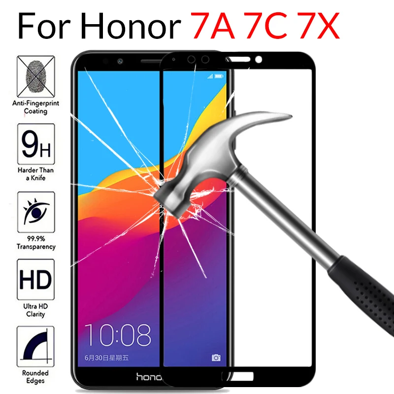 Защитное стекло для Honor 7A 7X 7C закаленное Huawei Honer A7 C7 5 45 защитная пленка экрана