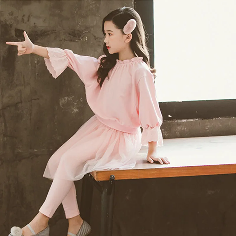 Одежда для девочек коллекция 2019 года сезон осень-зима комплекты детской одежды