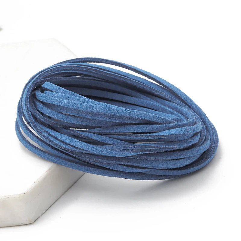 4M Micro-Fiber 3mm Flat Faxu Leather Lace Beading Thread Faux Suede Cord String Velvet DIY Jewelry Findings Supplies | Украшения и