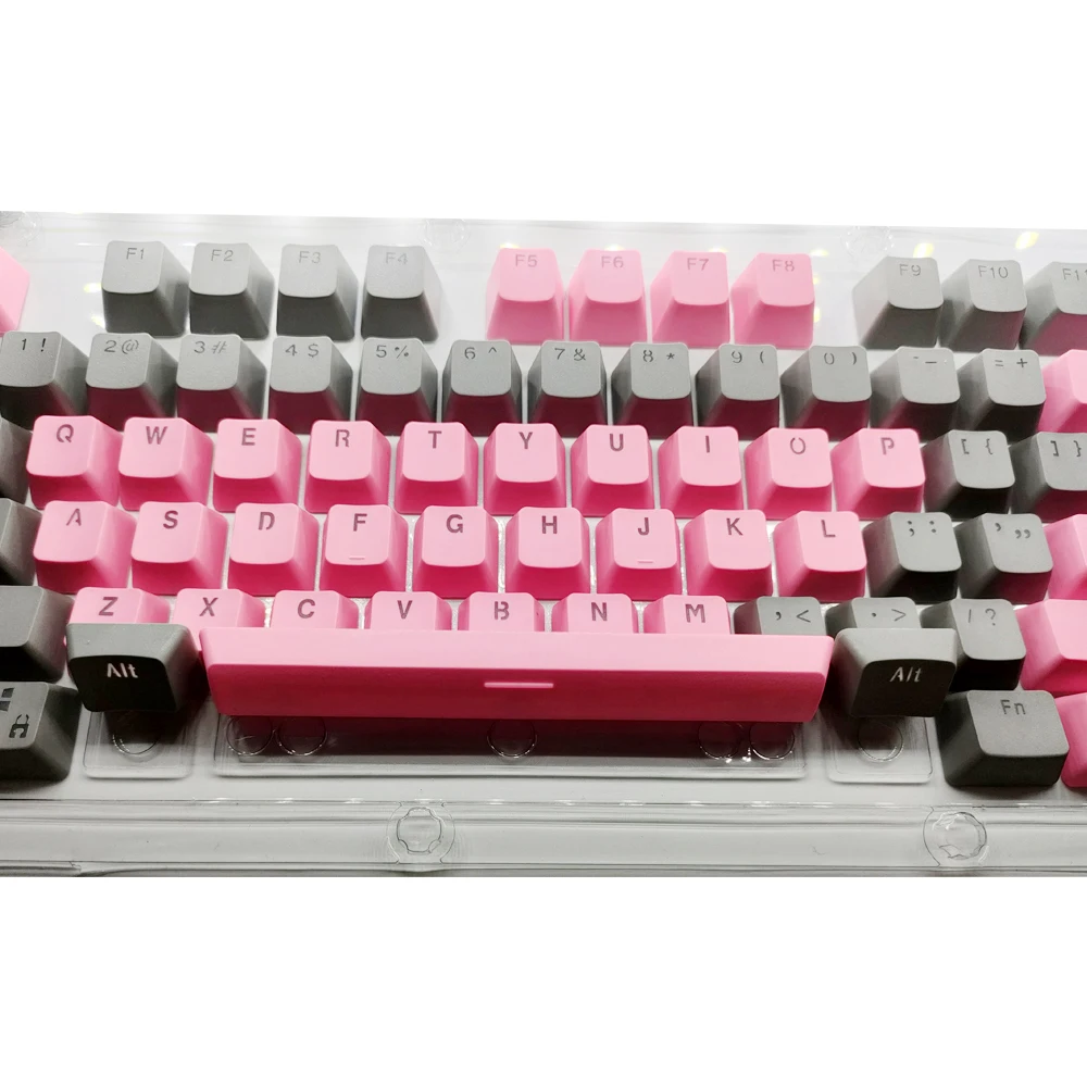 Новинка черно-розовая механическая клавиатура с подходящими цветами на заказ PBT