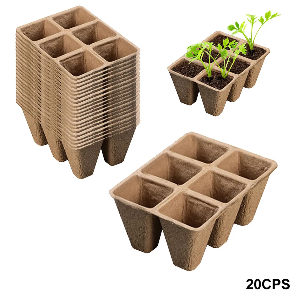 

Safe Nursery Pots Square Tray 20X 12x8x4.5cm Biodegradable Eco-friendly