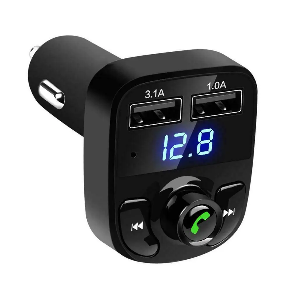 

Bluetooth Car Kit Handsfree Calling FM Transmitter USB Auto Car Quick Bluetoooth V5.0 Charge Player Car 2.4A Charger MP3 K3J0