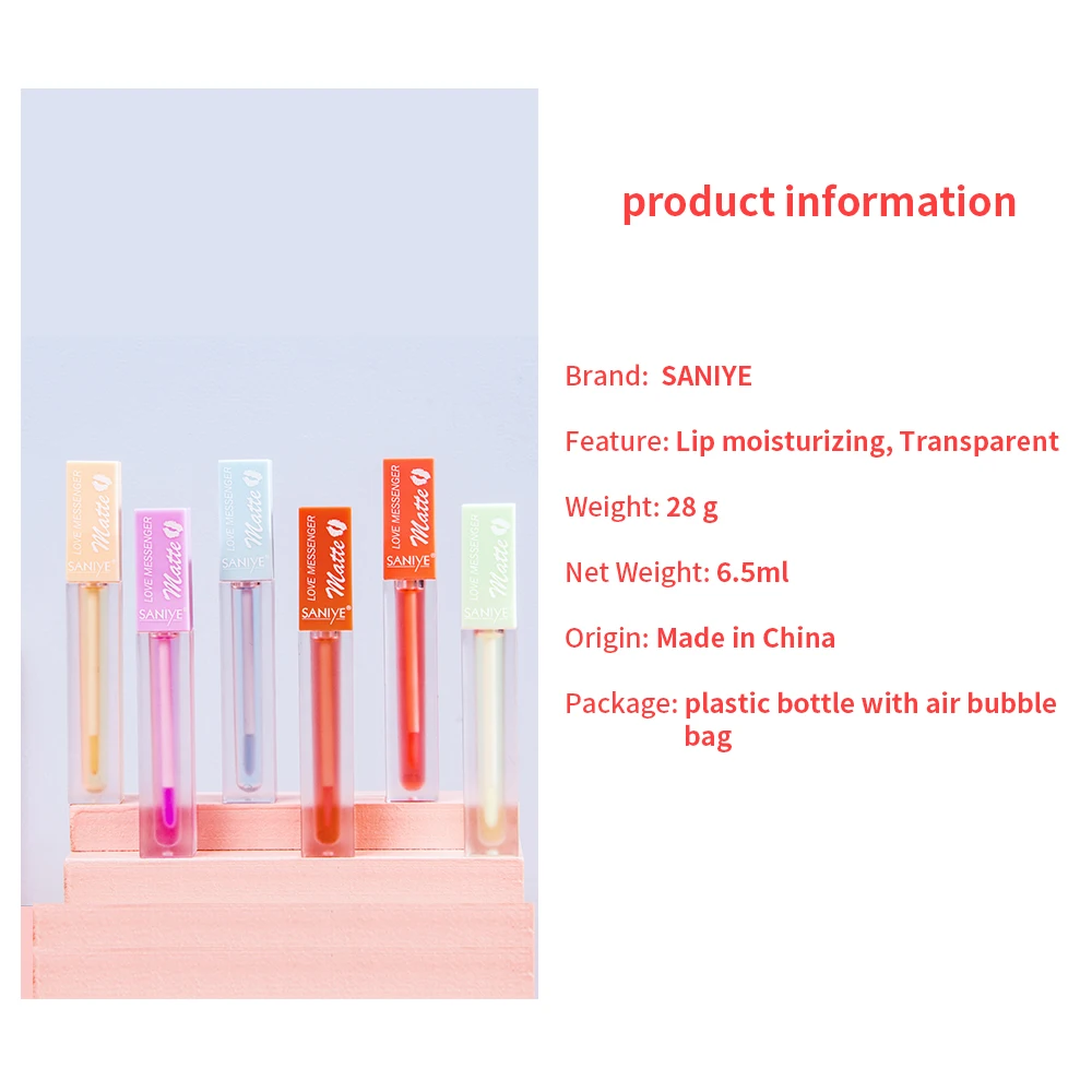 

SANIYE Moisturizing Gloss Plumping Lip Gloss Nourise Lip Glow Makeup Nutritious Liquid Lipstick Mineral Oil Clear Lip Gloss