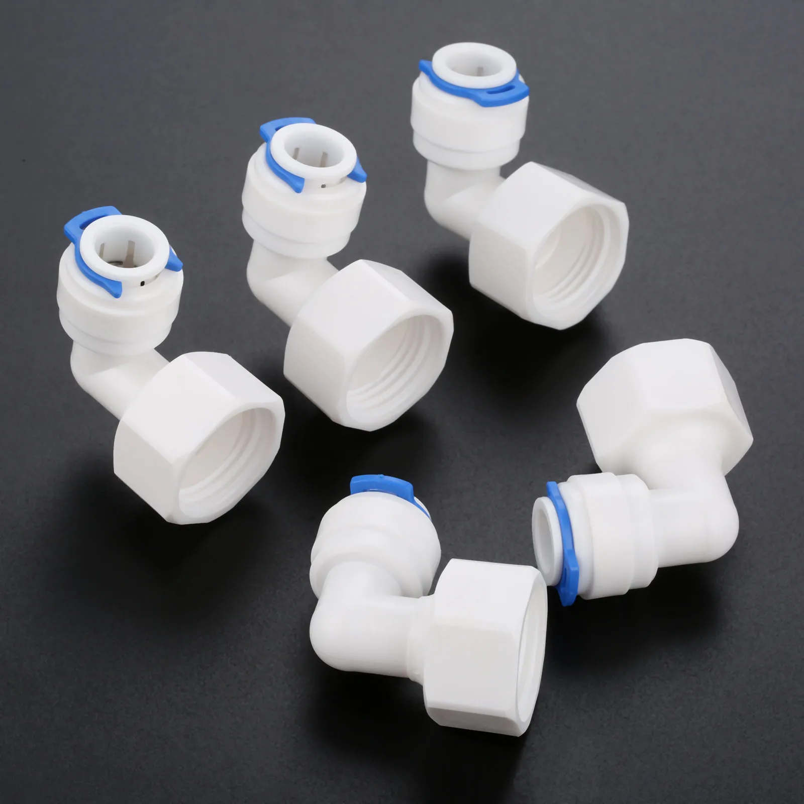 Новый 5 шт. RO водопроводный фитинг колено 3/8 &quotOD шланг 1/2" BSP Женская Резьбовая