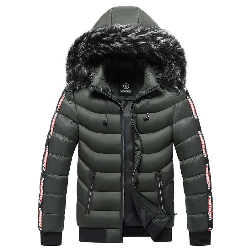 Winter Jacket Men 2022 Fur Collar Hooded Thick Warm Cotton Outwear Man Patchwork Parka and Coats Windbreaker Parkas Male L-5XL