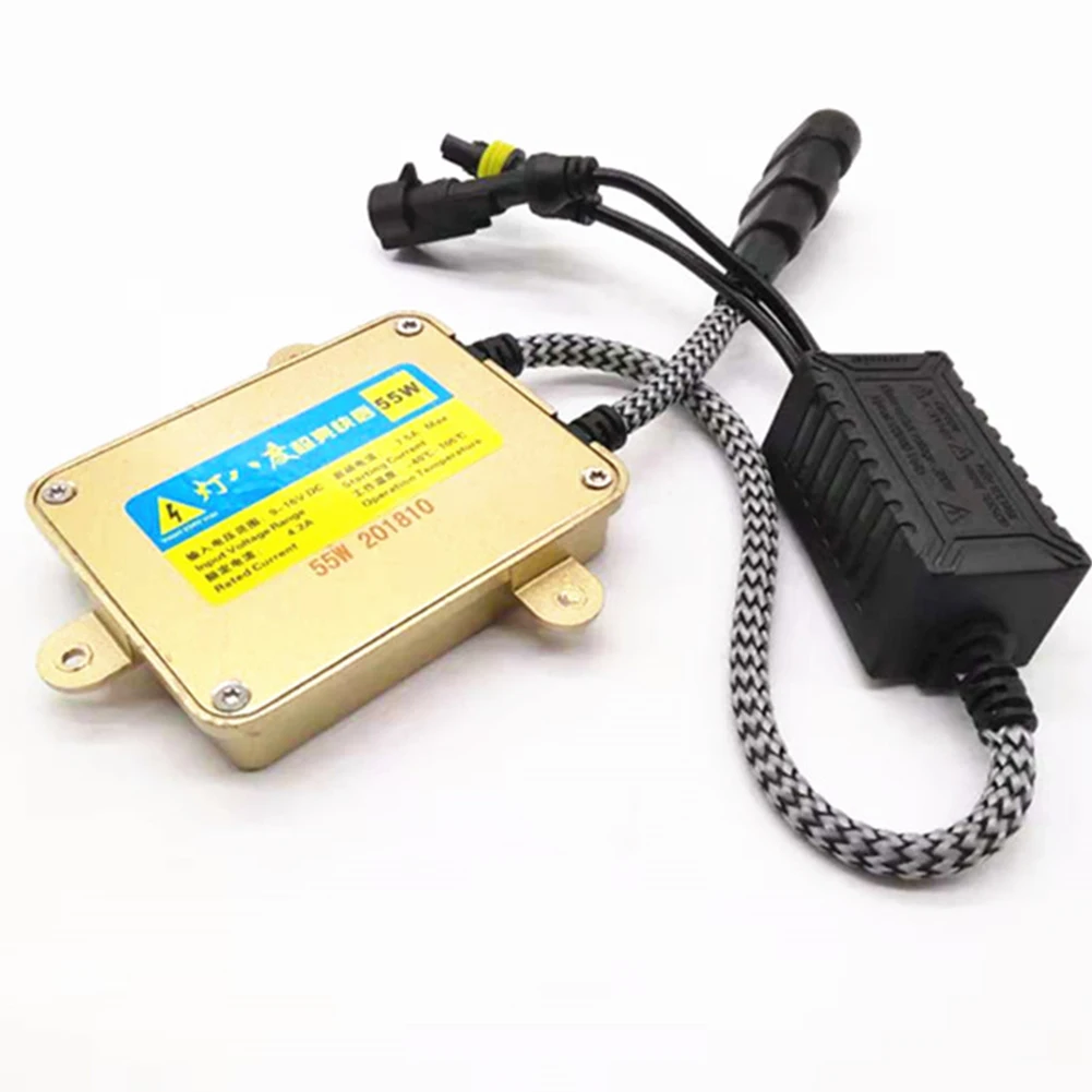 

AC12V 55W Xenon Headlight Alloy Auto Replacement Instant Electronic Bright Universal Car Ballast Control Unit Low Beams