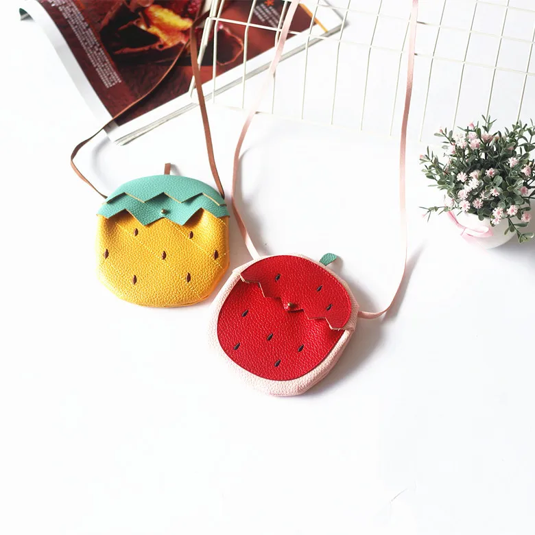 Милый детский мини-мешок с фруктами каваи клубника/ананас маленький