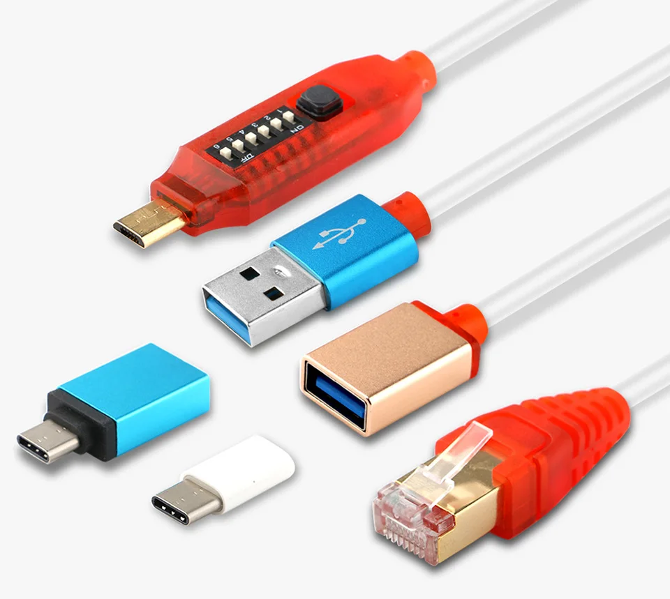 Micro USB RJ45 все в 1 кабель запуска для Qualcomm EDL/DFC/9008 режим поддержка быстрой зарядки MTK/SPD коробка Осьминог донгл USB адаптер