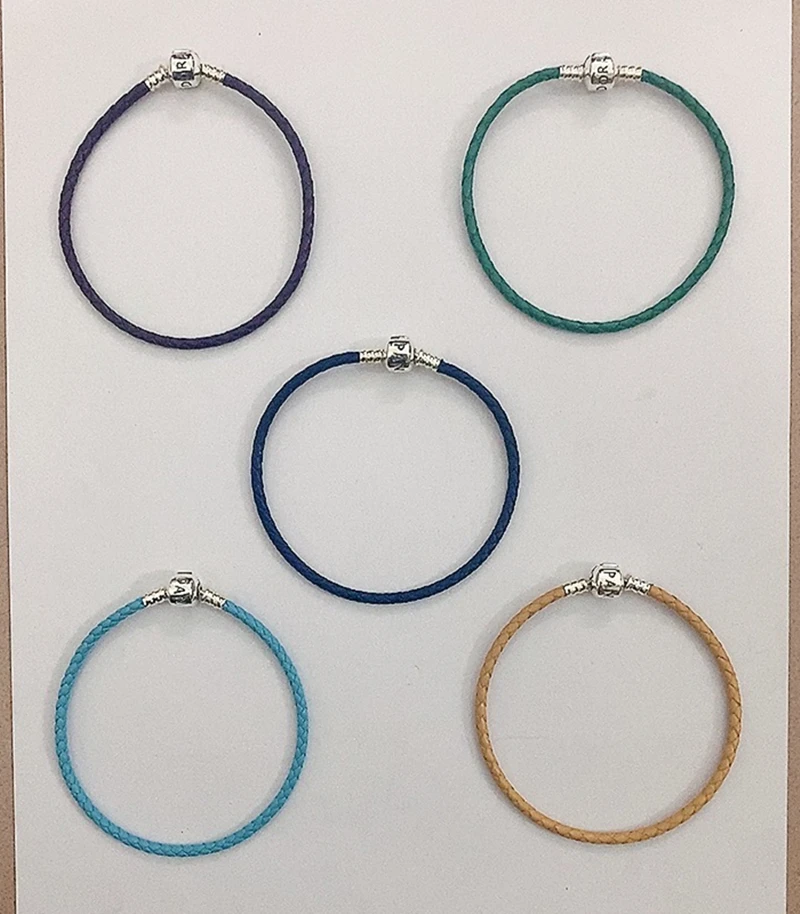 

S925 pure leather base chain is suitable for original Pandora jewelry bracelet girl Mujer rope bracelet beads DIY ladies exquisi