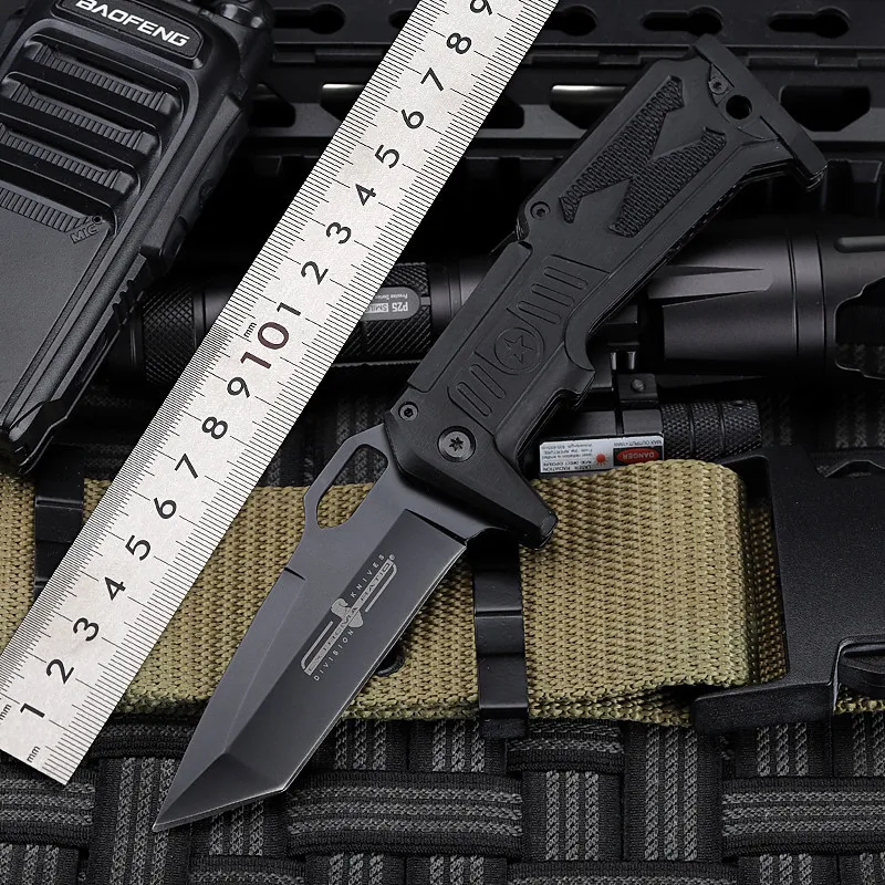 

High Hardness Outdoor Knife Portable Self-defense Wild Survival Tactics Folding Knife Camping Knife Pocket Knife