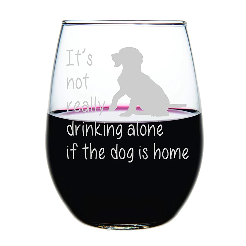 Персональные Кружки Стакан для вина без подставки 15 унций. Идеальная собака