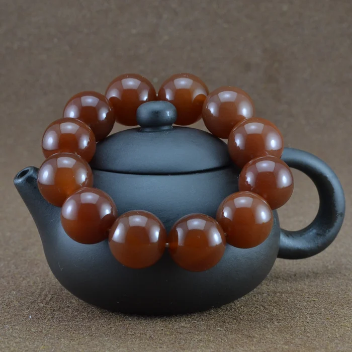 Браслет Синьцзян и Тянь Юй Овечья толстая красная Нефритовая ручная цепочка