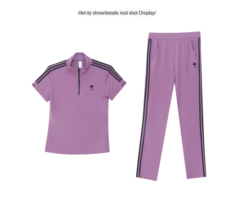 

Red Two Piece Set Women's Women's Tracksuits Casual Women Summer 2020 New Fashion Large Size Loose Short-sleeved Trousers Stand