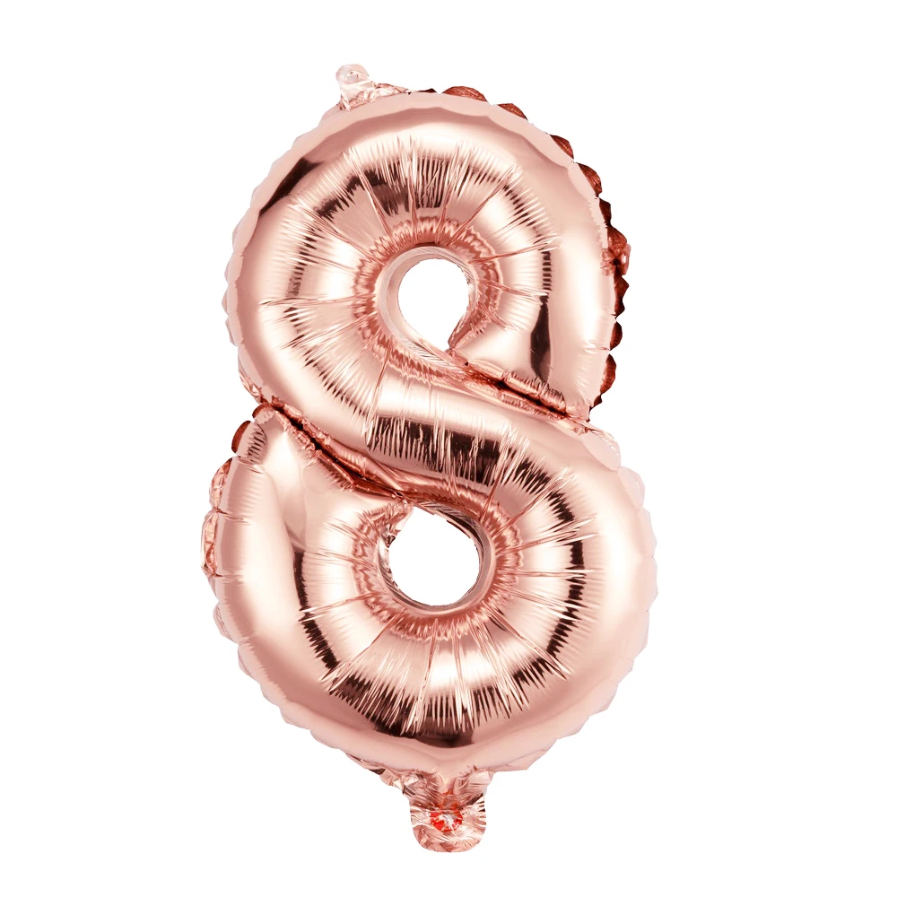 CARRYWON Ballons16 дюймов золотое серебряное число фольгированных шаров цифра воздушный шар День рождения свадьбы украшения день рождения шар - Цвет: Белый