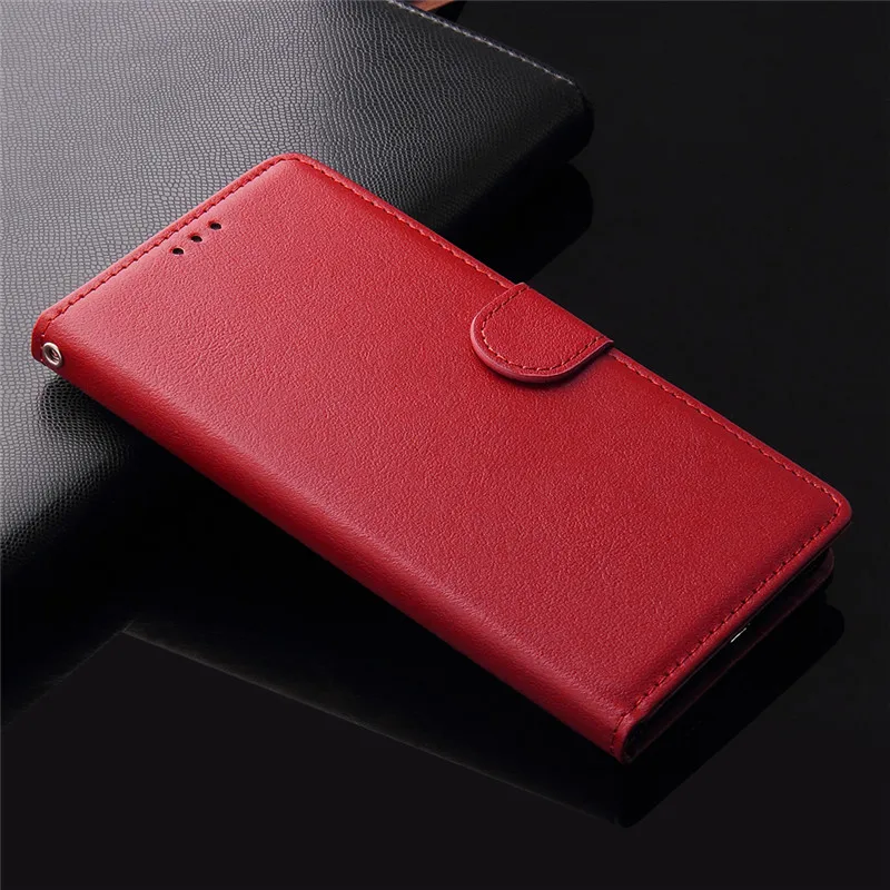 Red Для samsung Galaxy A7 A3 A5 A750 A6 A8 Plus A9 однотонный кожаный чехол-Бумажник откидная крышка слот для карт для Galaxy A3 A5 сумки - Цвет: Red