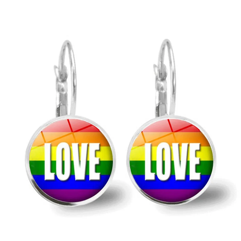 Женские серьги подвески с кристаллами для геев украшения радужным флагом модные