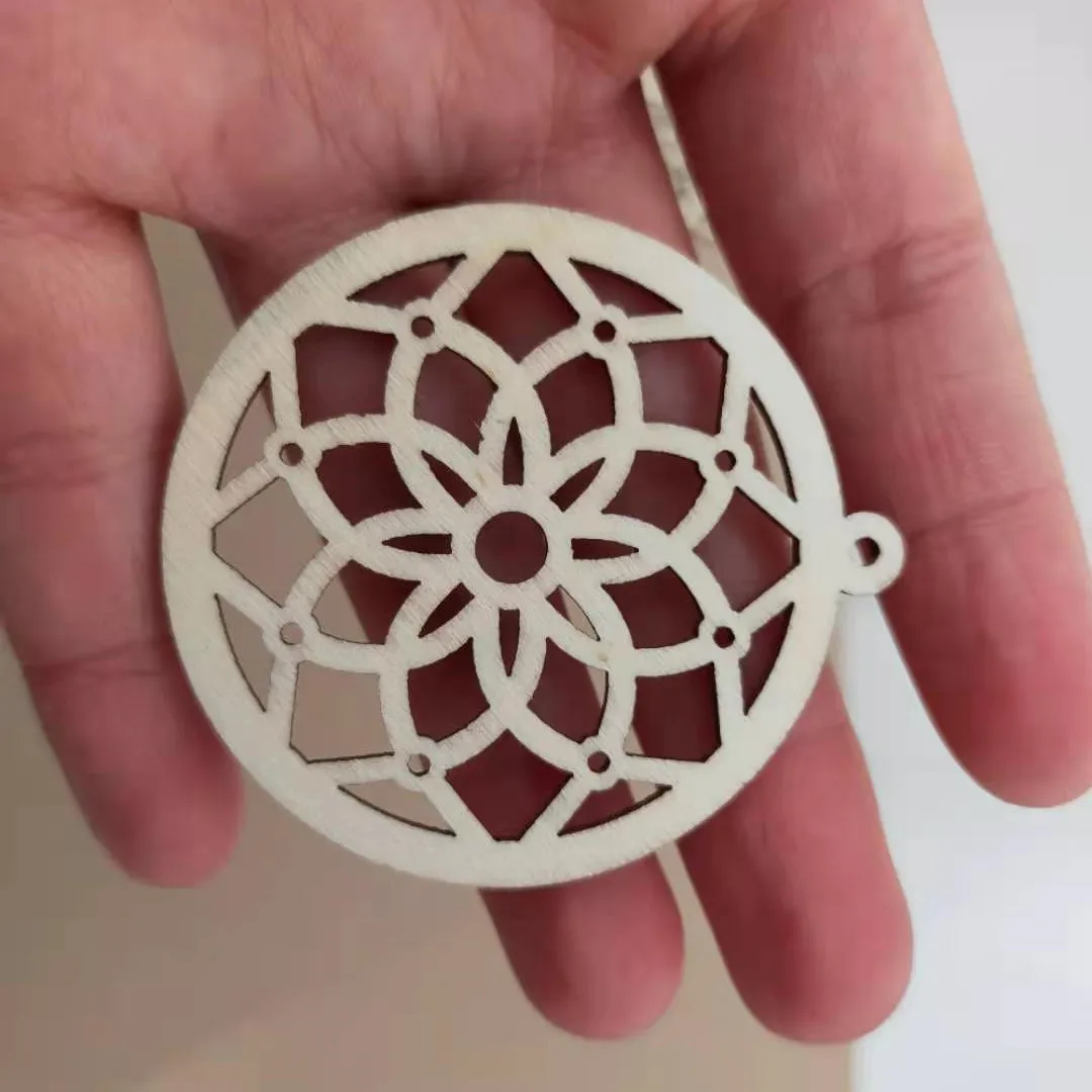 

Home Room Holiday Decoration Wedding Gift Wooden Flower DIY Wood Earring Crafts