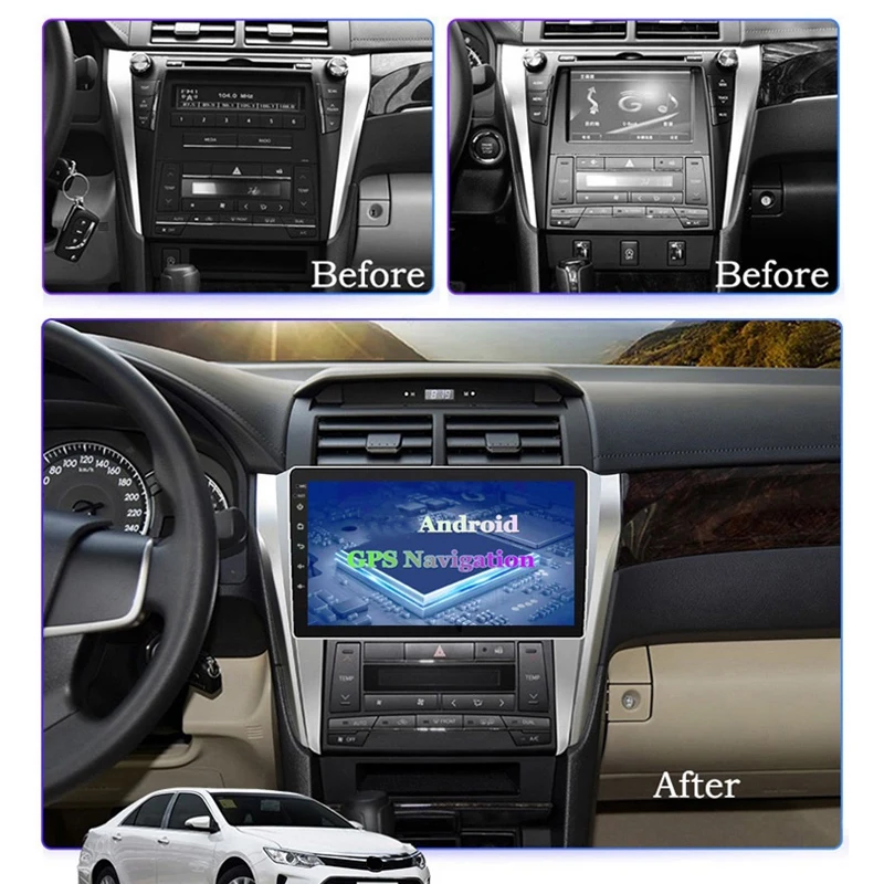 

9 Inch Android 10 HD Car MP5 Player Stereo Radio 2+16GB Wifi Bluetooth GPS Navigation for Toyota Camry 2015-2017
