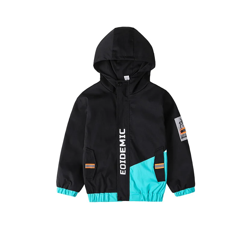 

Black Green Spring Autumn Coat Outerwear Top Jackets Children Clothes Kids Costume Teenage School Boy Clothing High Quality