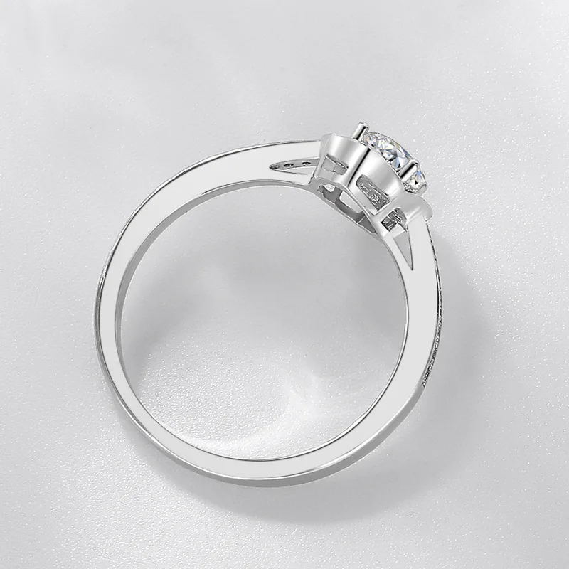 

925 Sterling Silver Vintage Diamond Rings For Women Genuine Jewelry Wedding Anniversary Resizable Rings Gift Wholesale