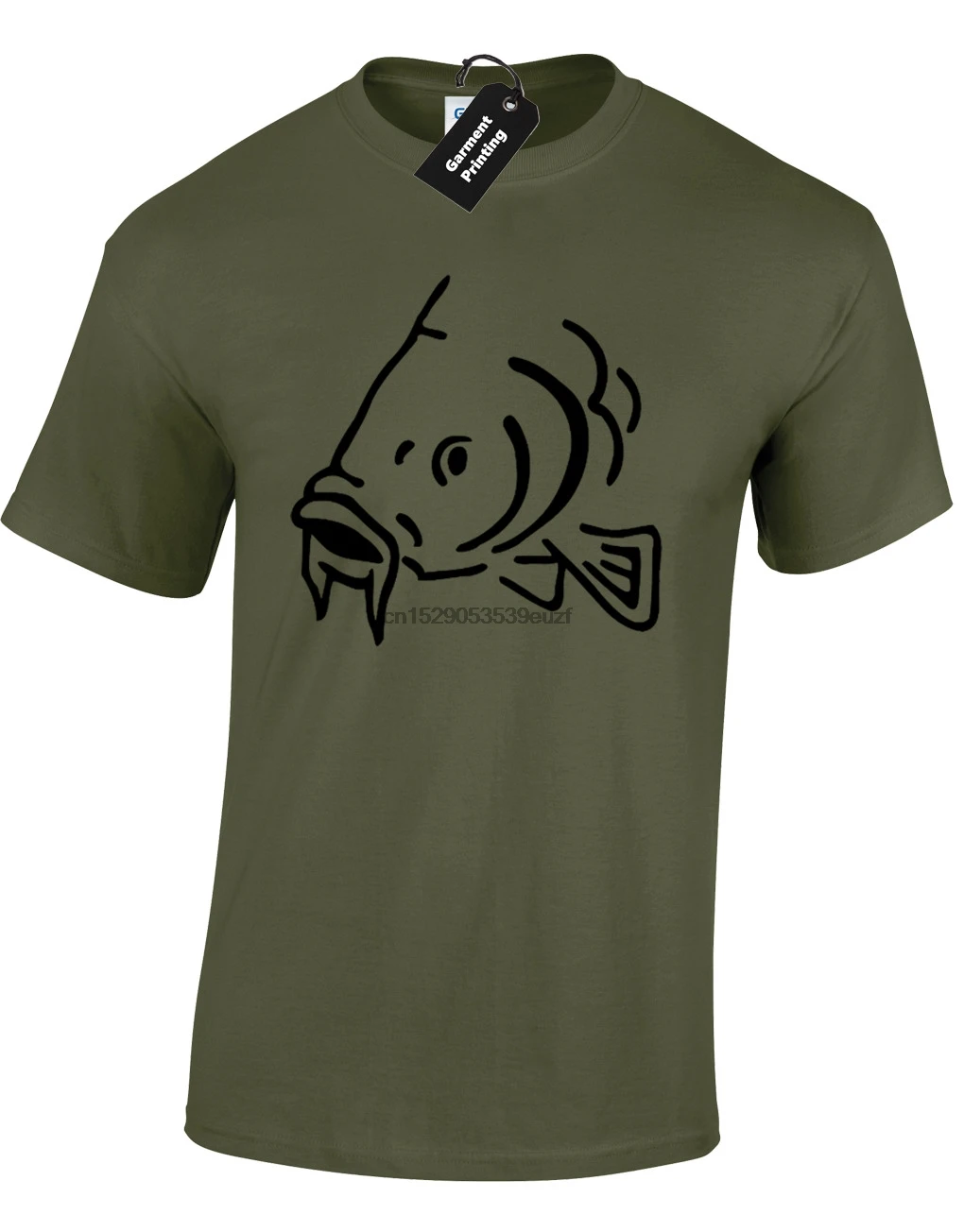 

SILHOUETTE OF CARP MENS UNISEX T-SHIRT FISHING FISHERMAN ANGLING CLOTHING CAMO