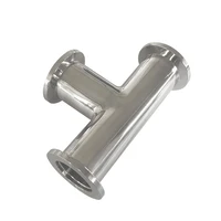 kf25 nw25 equal tee 3 way t type flange adapter vacuum fitting pipe tube vacuum flanged tri clamp tube tee stainless steel 304