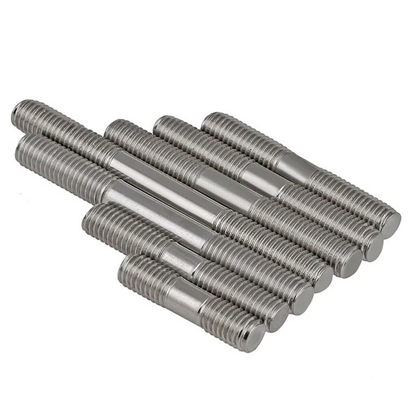 M3/4/5/6/8/10/12/16 A2 Double End Threaded Stud/Bar/Rod Bolt Length 20-250mm 304 Stainless Steel Good Corrosion Resistance