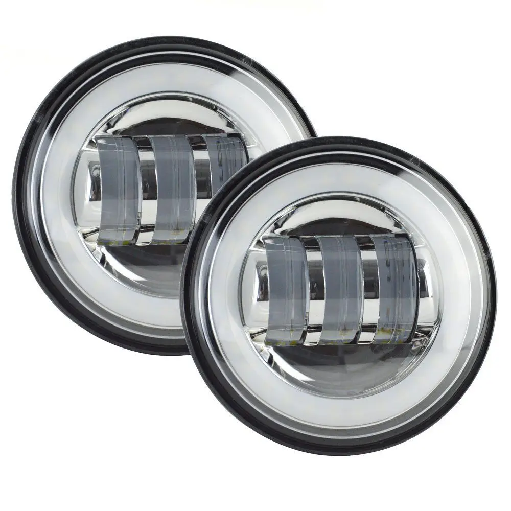 Пара 4 1/2 дюймовых мотоциклетных светодиодных противотуманных фар для